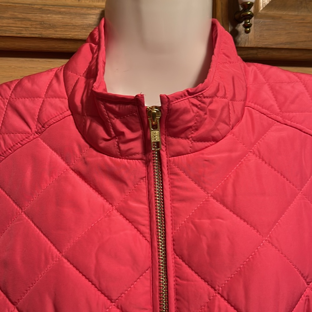 Women’s Crown & Ivy Hot Pink Zip front and zip pockets Gold hardware Medium NWOT - Picture 6 of 10